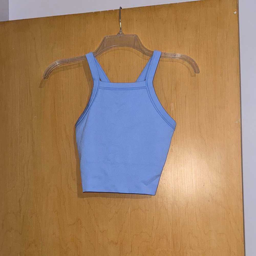 Athleta Ribbed Blue Women's Crop Top